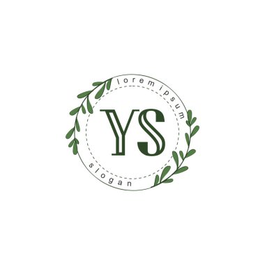 İlk harf YS güzellik el yazısı logo vektörü