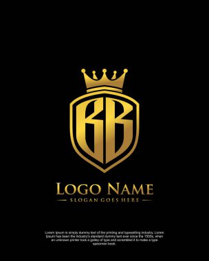 Kalkan logo biçimi şablon vektörlü ilk BB