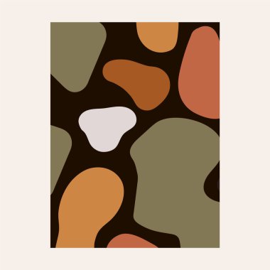 Elle çizilmiş soyut arkaplan. Boya ve paneliniz için leke ve lekeler. Boyalı dokular hoş renklerde yapılmış, Afrika motifleri. Resim ya da tekstil için mükemmel. Özet tespit edildi