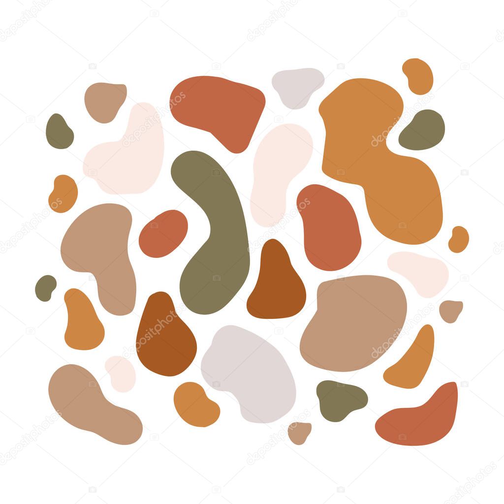Abstract background drawn by hand. Blots and spots for your painting or panel. The painted texture is made in pleasant colors, African motifs. Perfect for paintings or textiles. Abstract spotted