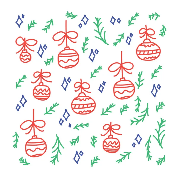 Inscriptions prêtes pour Noël et Nouvel An avec symboles des vacances d'hiver. Peut être utilisé pour les bannières, cartes de vœux, cadeaux, etc. Carte de vacances, avec sapin de Noël et hiver. — Image vectorielle