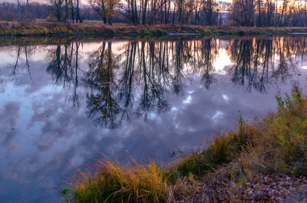 Łąki Pobliżu Jezior Równiny Zalewowej Rzeki Wołgi Jej Środkowym Biegu — Zdjęcie stockowe