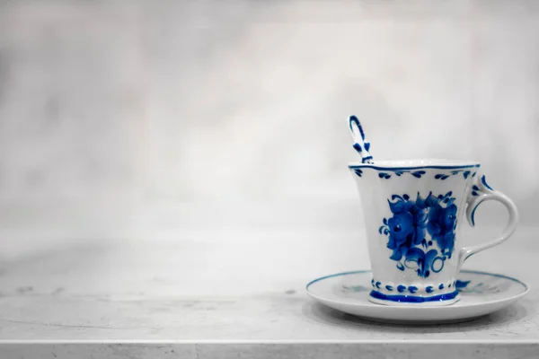 Nádobí Dekorativní Prvky Maloval Stylu Gželský Čaj Káva — Stock fotografie