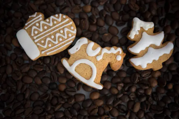 Cookies Coffee Beans — Stock Photo, Image