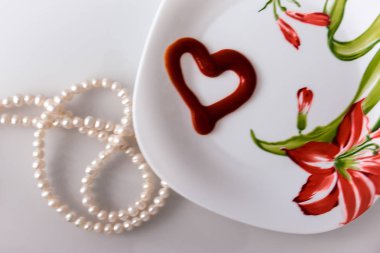 Sevgililer günü, beyaz ya da parlak arka plan öğeleri 