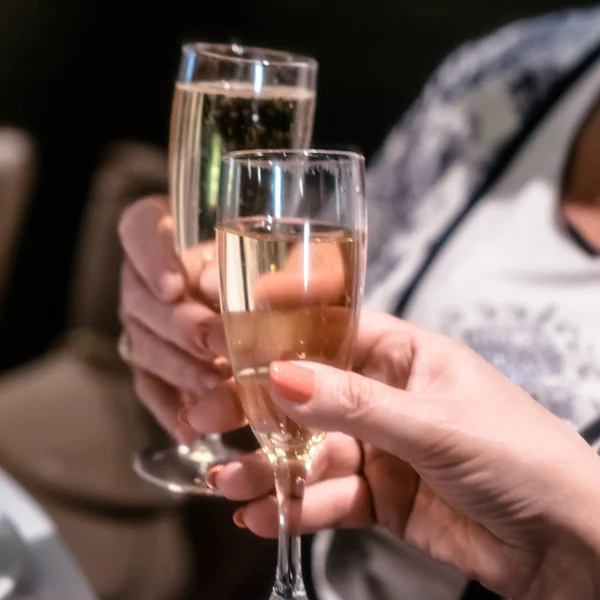 Glas Champagner Oder Wein — Stockfoto