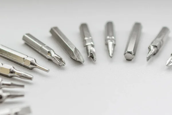 Set Instrumente Înlocuibile Pentru Menține Mânerul Pentru Lucrări Mecanice Mici — Fotografie, imagine de stoc