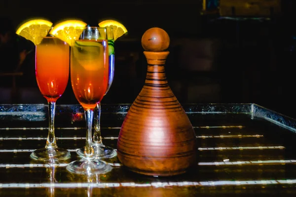 Cocktail Alkoholisch Oder Alkoholfrei — Stockfoto