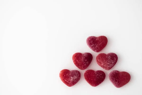 Candy Marmalade Form Red Hearts — Stock Photo, Image