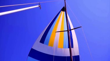 yaz aylarında nehir veya göl veya deniz üzerinde yelken 