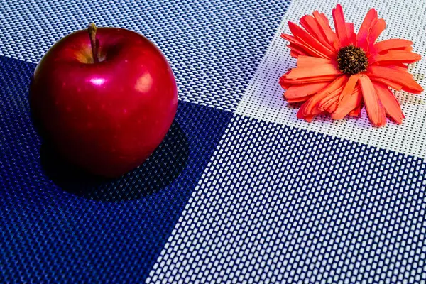 Apples Background Divided Four Parts — Stock Photo, Image