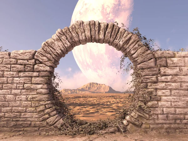 An ancient gate leading to alien planet