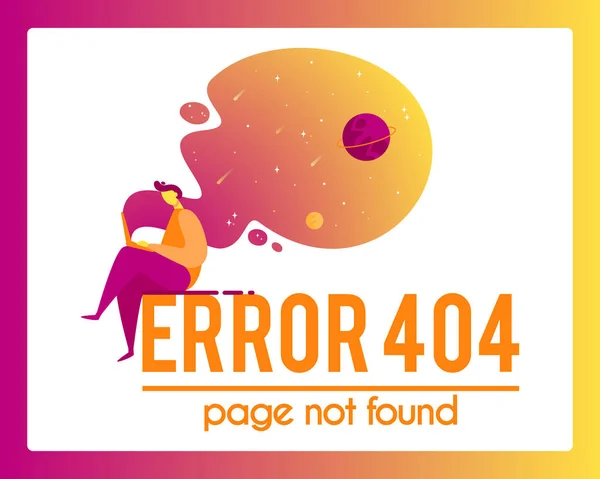 404错误页未在白色背景中找到隔离 — 图库矢量图片