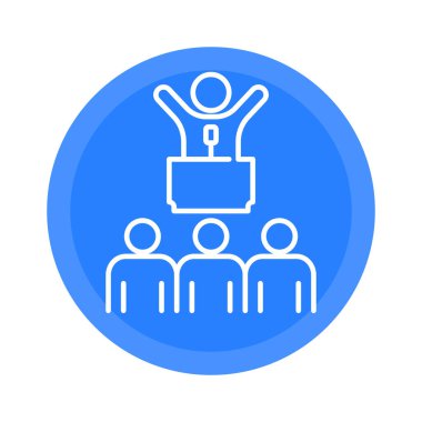 Liderlik ikonu. Takım. Düz stil. İzole edilmiş. 