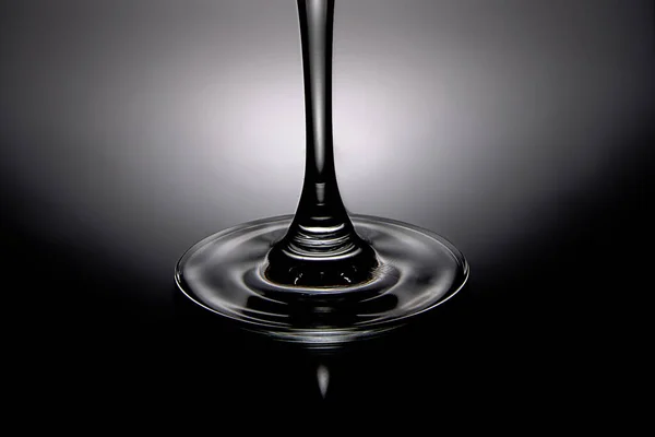 Base Stem Wine Glass Abstract Art Black White Concept — Stock Photo, Image