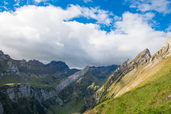 Alpes Suíços Appenzell Ebenalp Trilha Caminhadas Caps Suíços — Fotografia de Stock