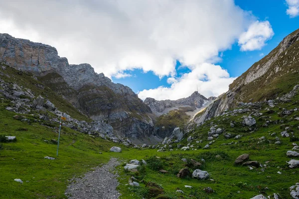 Alpes Suíços Appenzell Ebenalp Trilha Caminhadas Caps Suíços — Fotografia de Stock