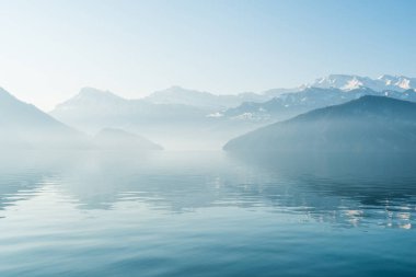 Lucerne Gölü. Weggis. İsviçre