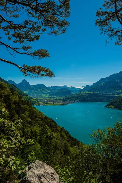 卢塞恩湖。布鲁宁瑞士 — 图库照片