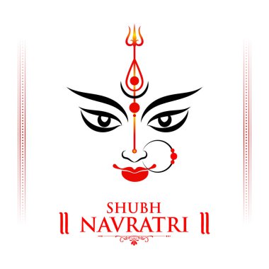Hint Dini Festivali Kutlaması için Tanrıça Durga Maa 'nın Fotoğrafları Mutlu Navratri, Durga Puja.