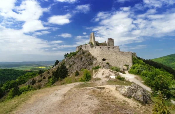 Historický Hrad Cachtice Slovensko Sedací Souprava Krvavá Elizabeth Erzsebet Bathory — Stock fotografie