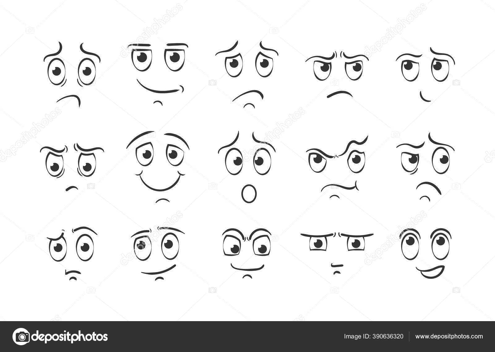 Cartoon face emotions. Stock Vector Image by ©Poliashenko #390636320