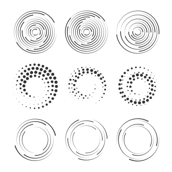 Círculo líneas de velocidad. — Archivo Imágenes Vectoriales