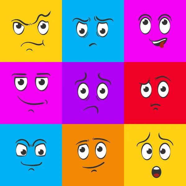Faces with emotions.