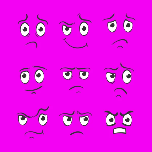 Érzelmi arcok. — Stock Vector