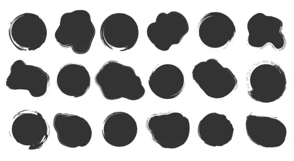 Pinceles salpicaduras de tinta. — Vector de stock