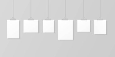 Boş poster asılı..