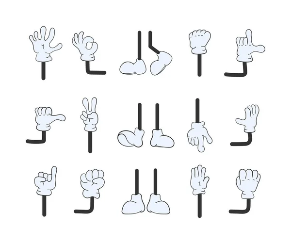 Definir braços dos desenhos animados. —  Vetores de Stock