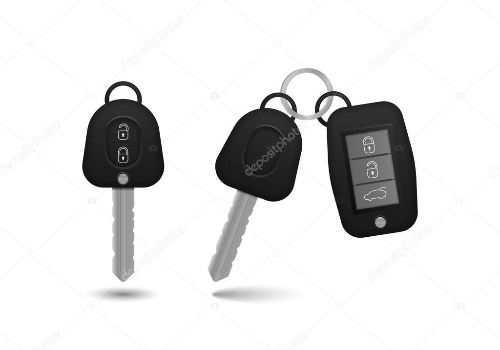 Realistic car keys. 
