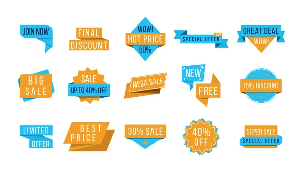 Badges de vente promotionnelle. — Image vectorielle
