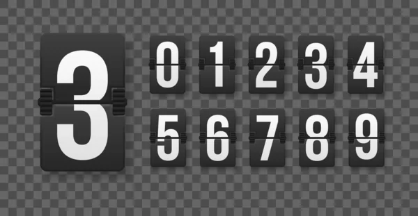 Números marcador mecánico. — Archivo Imágenes Vectoriales