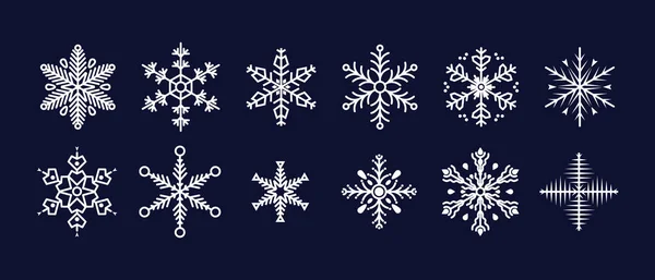 Collezione fiocco di neve di Natale. — Vettoriale Stock