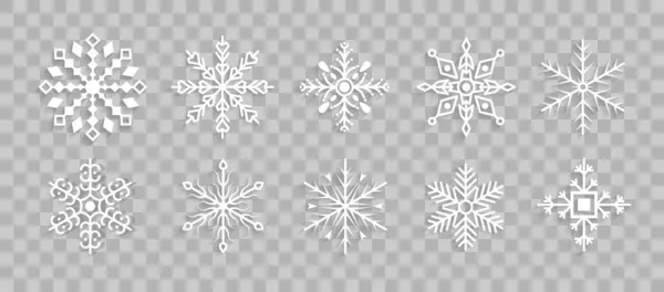 Collection Christmas snowflake. — Stock Vector