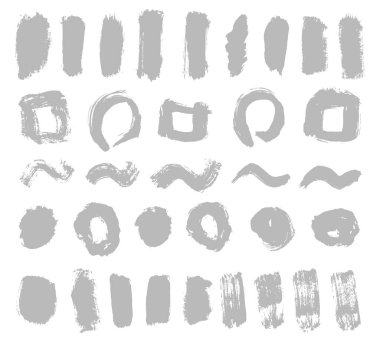 Koleksiyon fırça darbeleri. 