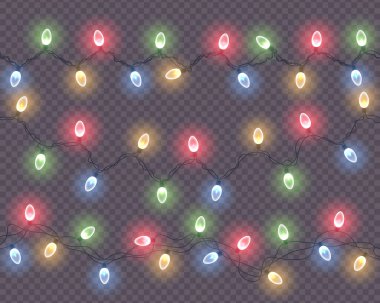 Parlayan Noel ışıkları.