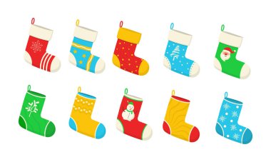 Noel renkli çoraplar.