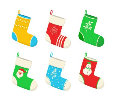 Noel renkli çoraplar.