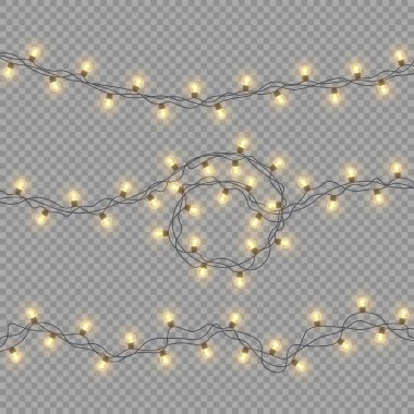 Parlayan ışıklar çelengi.