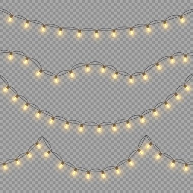 Parlayan ışıklar çelengi.