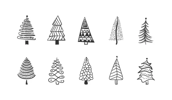 クリスマスツリーの設定. — ストックベクタ