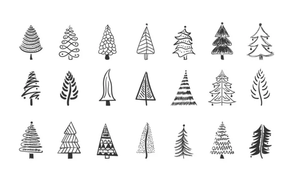 Imposta albero di Natale. — Vettoriale Stock