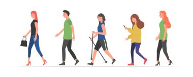 Yürüyen insan karakterleri. 