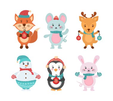 Şirin Noel hayvanları..