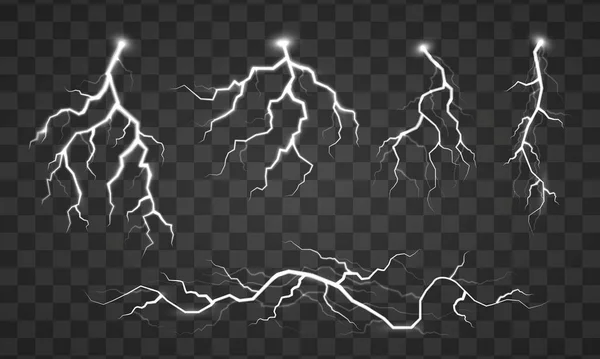 Bliksem, onweer, ritsen. — Stockvector