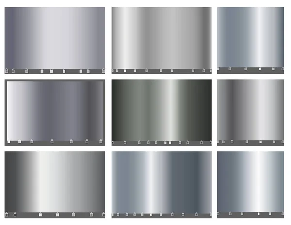 Silvermetallgradient. — Stock vektor