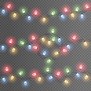 Parlayan Noel ışıkları.